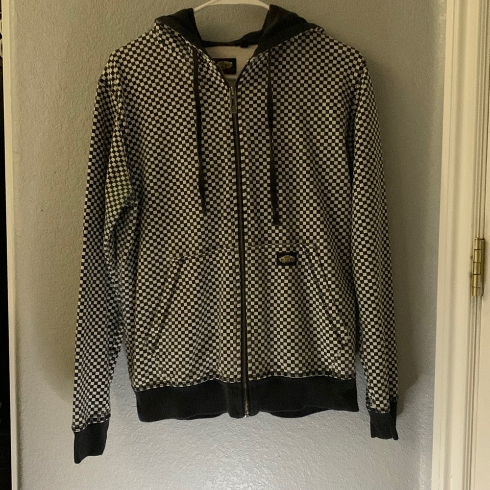 Vans checkered zip up sweater